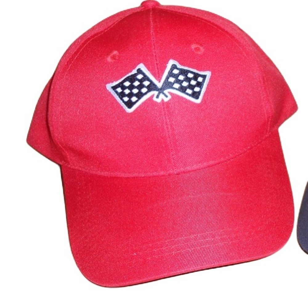 Vibrant Red Racing Flag Hat unisex one size costume fun casual